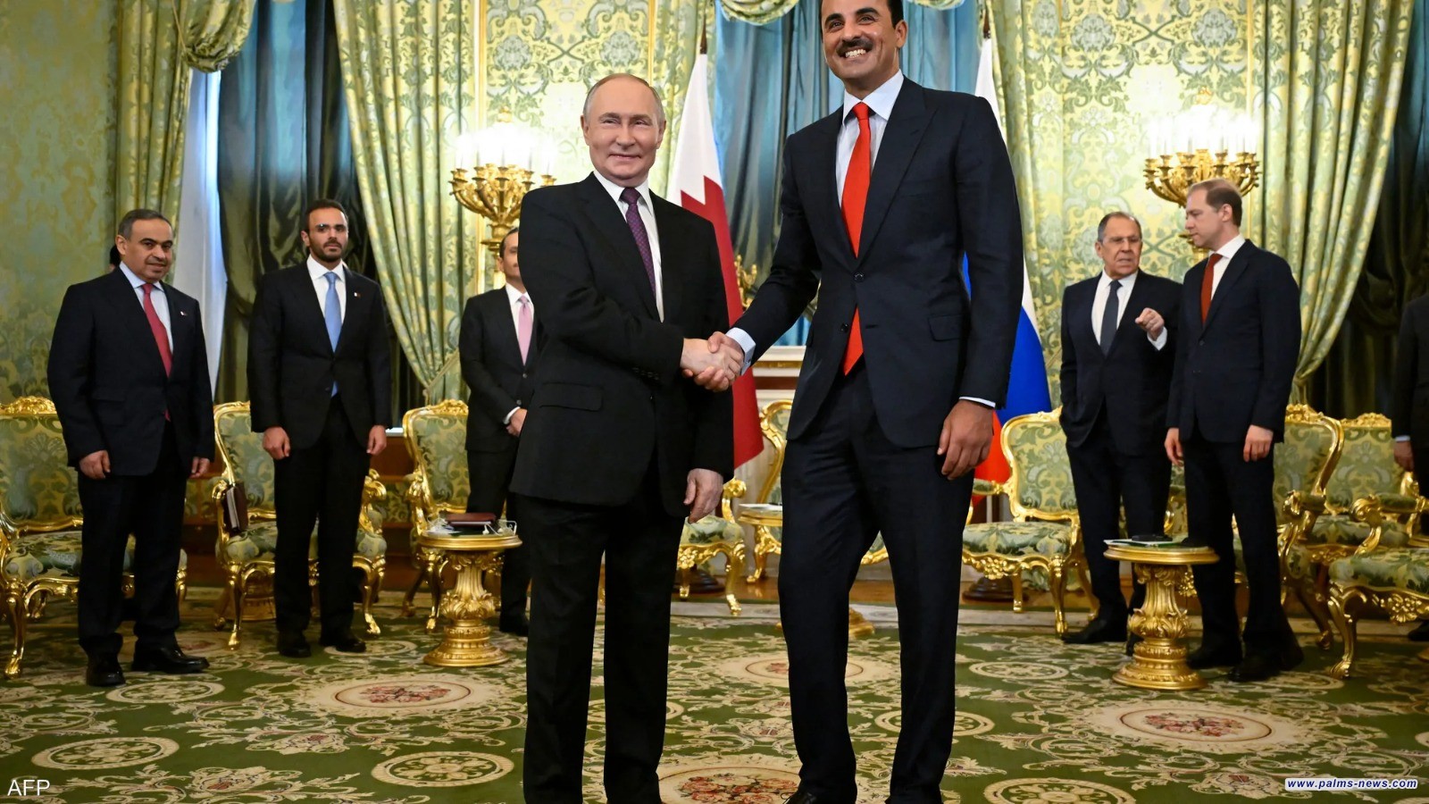 بوتين يبحث مع أمير قطر أزمة فلسطين إسرائيل ومستقبل سوريا